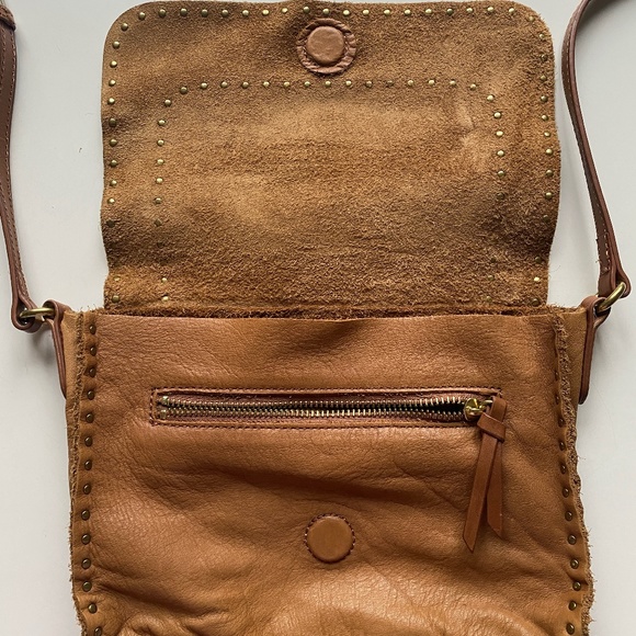 Linea Pelle Tan Studded Crossbody - Picture 6 of 7